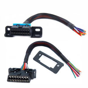 Porta di ricambio OBD/OBDII per aprire il cavo J1962 OBD2 connettore femmina per la coda di maiale/treccia cavo con staffa treccia in Nylon - Product Image 3