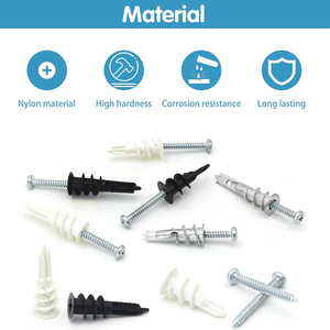 Drywall Anchors 200pcs Nylon Zinc Alloy Hammer Drive Anchors For General Industry Use - Product Image 2
