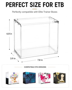 Caja de Exhibición Magnética Personalizada con Protección UV del 99%, Caja de Almacenamiento Acrílica para Colección Prismatic Evolutions Elite Trainer - Product Image 2