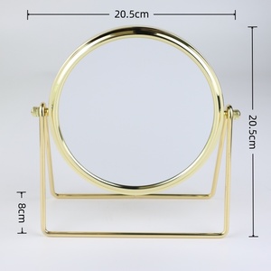 Espejo de tocador de aumento de escritorio de doble cara de metal redondo de 7 pulgadas <span class=keywords><strong>para</strong></span> afeitarse, depilarse las cejas o maquillarse en casa - Product Image 6