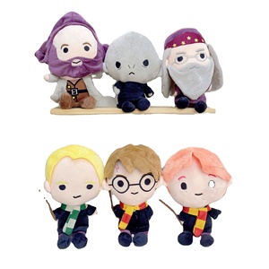 Poupée en peluche de 8 pouces avec baguette magique et hibou, en polyester, unisexe, pour enfants de 5 à 7 ans, cadeau, vente en gros - Product Image 1
