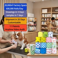 Bande de contention autocollante personnalisée de 5 cm, sans latex, non tissée, cohésive, pour chien, chat, cheval, animaux, premiers secours