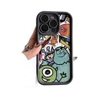 Monster Compatible Eye Behemoth13 Silicone TPU Phone Case pour Apple pour iPhone 15 14 12 Camera Protector Soft Protective Mobile