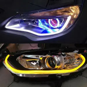 Auto Daytime Running Light Flexible Tube Strip Style Tear Strip Car LED Bar Headlight Turn Signal Car Led Lights Bar Flexible