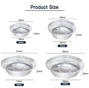 Bandeja Redonda Desechable de Papel de Aluminio para Pastel de 8 Pulgadas, Moldes para Hornear y Cocinar de Papel de Aluminio al por Mayor - Product Image 2