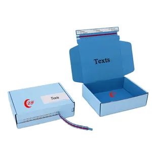 OEM Wholesale Price Blue Express Delivery Boxes Adhesive Tear Strips Shipping Packaging Mailer Boxes