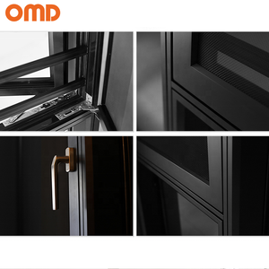 Giá tốt nhất chống trộm đôi nhiều lớp cửa sổ nhôm cách âm trang trí cho phòng ngủ nướng kính cửa sổ kim loại - Product Image 3