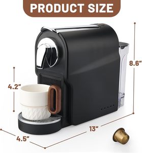 Cafetera Eléctrica de Cápsulas con Bomba de 20 Bares y 1350W de Potencia, Color Blanco, para Hogar, Oficina, Hotel, Restaurante y Bar - Product Image 4