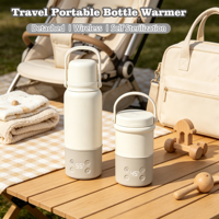 Chauffe-biberon portable personnalisé en gros, rechargeable par USB, sans fil, chauffe-lait détachable, vente chaude