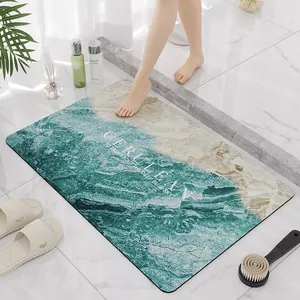 Fabrik benutzer definierte Wohnkultur Haushalts gegenstand Wasser absorbierende Pad Anti-Rutsch-Schnellt rocknung Teppich Teppiche Bad Dusche Bade matten
