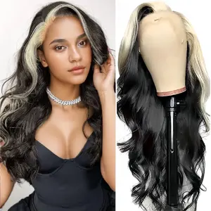 Straight 100% European Virgin Wig Colored Black Human Hair Lace Front Wigs Blonde 1b 613 Best Selling Silk Hair