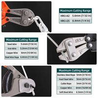 Kit de pinces coupantes à boulons 3 pièces, outils à main en acier, pour le travail des métaux, avec étui souple de rangement