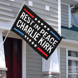 Nghỉ ngơi trong Hòa Bình cờ Charlie Kirk 10.14 ngày tưởng niệm cờ Charlie biểu ngữ rước trang trí trong nhà ngoài trời với 2 grommets - Product Image 3
