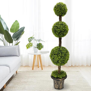 Árvore <span class=keywords><strong>Artificial</strong></span> de Folhagem Verde de 120cm, Decoração de Buxo Falso, Bonsai Topiário em Forma de Bola, Grande Planta Interna em Vaso para Decoração Externa - Product Image 2