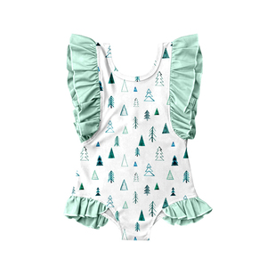 Mameluco sin mangas de seda de leche con volantes para bebé, body estampado para niños pequeños, ropa de bebé recién nacido personalizada OEM ODM - Product Image 3
