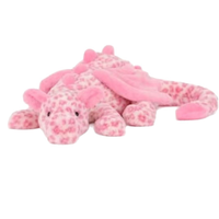 Boneka Jelly Cat Bestseller di Inggris, Boneka Naga Baru Jc dengan Motif Leopard Pink, Boneka Lembut dan Menyenangkan
