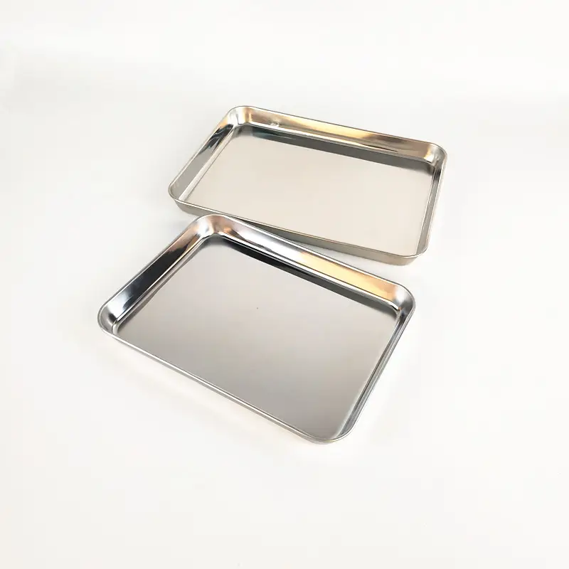 18/8 Rectangle Restaurant & hotel Supplies aluminum Serving Trays for fresh and freezer