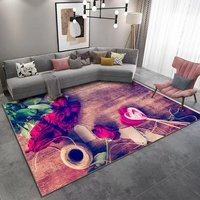 Luxuriöser Wohnzimmerteppich Hochwertiger Schlafzimmer-Bettvorleger Fußmatte Kristallvelours-Teppiche