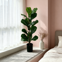 Objets décoratifs en plastique, Ficus lyrata artificiel, décoration pour événements de remise de diplômes, fêtes, cadeaux, décoration et fournitures de mariage