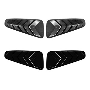 Triangular Louvered Car Sticker For Mustang Mk5 2005-2014 Piano Black Carbon Fiber Texture Adhesive <b>Window</b> <b>Decal</b> - Product Image 2