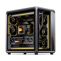 Gabinete de PC de Torre Completa de Acero con Diseño de Acuario y Vista al Mar, Panel de Vidrio, Factor de Forma ATX, Gabinete para Computadora de Juegos con Iluminación RGB