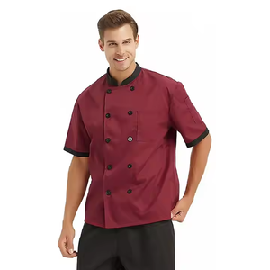 Uniforme de Chef de 100% poliéster barato para restaurante y bar unisex, abrigo de Chef, chaqueta de Chef Maestro de cocina para hombres y mujeres - Product Image 6