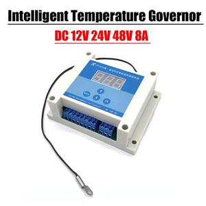 Contrôleur de vitesse de ventilateur PWM 12V 24V 48V 8A avec affichage de température, régulateur de vitesse numérique, thermostat numérique, régulateur de ventilateur - Product Image 1