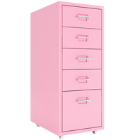 Armoire de rangement de bureau en métal à 5 tiroirs avec roulettes, largement utilisée pour le bureau et la maison