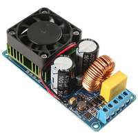 IRS2092S 500W Mono Channel Digital Amplifiers Board Classed D HIFI Power Amp Module dengan Kipas Pendingin DIY Kits untuk Arduino