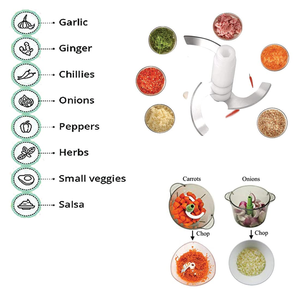 Press-type Meat Grinder Kitchen <b>Vegetable</b> Grinder Household Manual <b>Vegetable</b> <b>Cutter</b> Meat Grinder Chili and Garlic Puree Grinder - Product Image 3