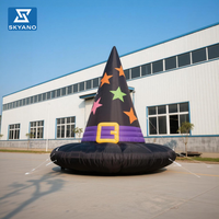 Chapeau de sorcière gonflable géant pour Halloween, modèle gonflable pour la décoration d'événements d'Halloween