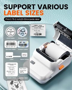 Imprimante d'étiquettes mini Phomemo M100 de 2 pouces, étiqueteuse pour petites entreprises, imprimante portable sans encre pour étiquettes de prix - Product Image 4
