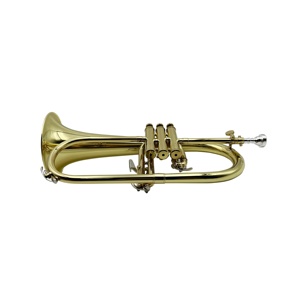 SEASOUND Factory Flugelhorn en laiton laqué or à trois pistons de qualité professionnelle, portable et durable JYFG410 - Product Image 5