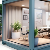 Bureau portable en conteneur, maison modulaire modifiée en conteneur maritime, kiosque de vente en conteneur à vendre