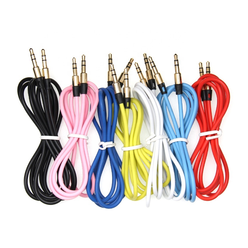 3.5mm Male To Male Stereo AUX Cable – 95 Cm, Aluminum, For Car, Phone, PC, IPod