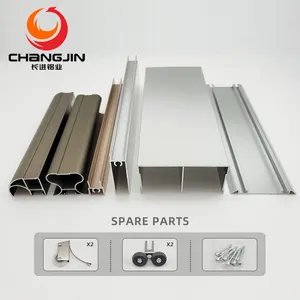 Factory Custom Aluminium rahmen mit Glastür Kleider schrank schlanker Kleider schrank Aluminium Glas rahmen