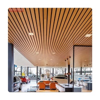 Panel de techo lineal con deflector de tira de aluminio moderno Pop, diseño de techo falso para centro comercial, restaurante, pasillo, perfiles metálicos suspendidos
