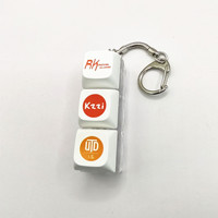 Custom Keyboard Keychain Full Printing Keycap Sublimation Keychain Stress Relieving Toy Mechanical Keyboard Switch Keychain