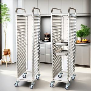 Carrito de Enfriamiento para Alimentos de Acero Inoxidable Plateado Modelo T2G 01 con 15 Bandejas para Cocina y Panadería - Product Image 1