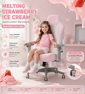 <span class=keywords><strong>Silla</strong></span> <span class=keywords><strong>Gamer</strong></span> Giratoria para Niños Hobot, Cómoda, <span class=keywords><strong>de</strong></span> <span class=keywords><strong>Tela</strong></span> y Cuero - Product Image 2