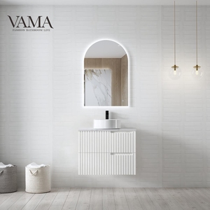 Meuble-lavabo mural flottant de style <span class=keywords><strong>appartement</strong></span> au design moderne et élégant NT28002-60 - Product Image 2