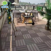 Wpc Floor Decking Premium Spliced Wood Texture WPC Tiles - Modern 30x30 60x60 Waterproof Composite Decking for Garden Terrace