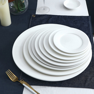 <span class=keywords><strong>จาน</strong></span>เซรามิกเคลือบพอร์ซเลนสีขาว ทนความร้อนใน<span class=keywords><strong>ไมโครเวฟ</strong></span> ลายเรียบ ดีไซน์ทันสมัย สำหรับอาหารตะวันตก สเต็ก อาหารประเภทเนื้อ - Product Image 5