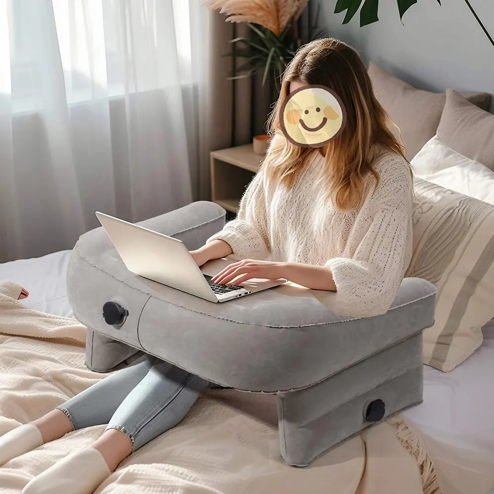 Custom Inflatable Adjustable Arm Support Air Lap Desk Reading Pillow For Adult Kids Reading And Gaming