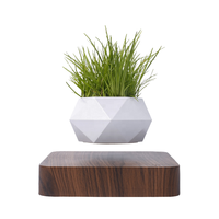 Style chinois moderne ABS plastique Air jardin Smart Pot magnétique lévitation flottant bonsaï Pot de plante Vase intérieur décorations pour la maison