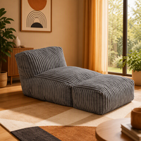 Fauteuil pouf monoplace confortable en mousse à mémoire de forme haute densité, idéal pour appartement, canapé inclinable compressé pour hôtel, vente en gros