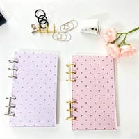 Nouvelle Couverture de Carnet A6 A7 en Acrylique Style Floral, 6 Anneaux, Transparente Dépolie, en PVC, pour Feuilles Mobiles