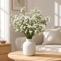 Bunga Gypsophila Buatan (Baby Breath) dengan Tangkai untuk Dekorasi Pernikahan, Rumah, Hotel, dan Pesta