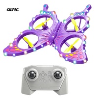 Drone RC 4DRC V65 Mini Papillon pour Enfants, Cadeau, Flip 3D, Maintien d'Altitude, Mode Sans Tête, Facile à Piloter, Quadricoptère avec Lumières LED