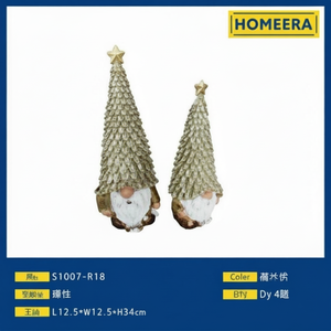 Set di Figurine Decorative in resina da 8 pezzi con luci a LED bianche calde per la casa e l'arredamento natalizio - Product Image 1